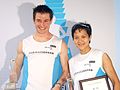 2008 Taipei 101 Run Up: Champions of Elite Runners - Thomas Dold (left) and Jenny Li (right). (June 15, 2008)