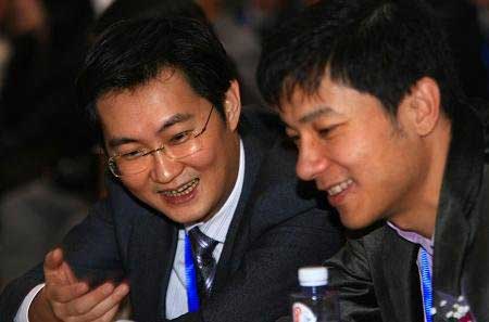 Pony Ma (left), Robin Li